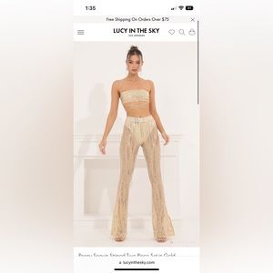 Gold Striped 2 Piece flare set!